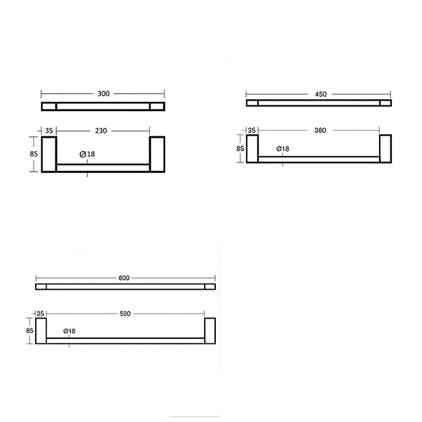 Chrome towel rail from Ideal Standard Concept collection, featuring sleek modern design with multiple bars for towels.
