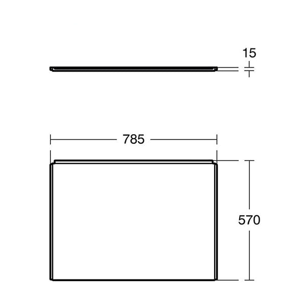 White acrylic bath end panel by Ideal Standard Tempo Cube, 785 x 570mm, designed for modern bathroom installations