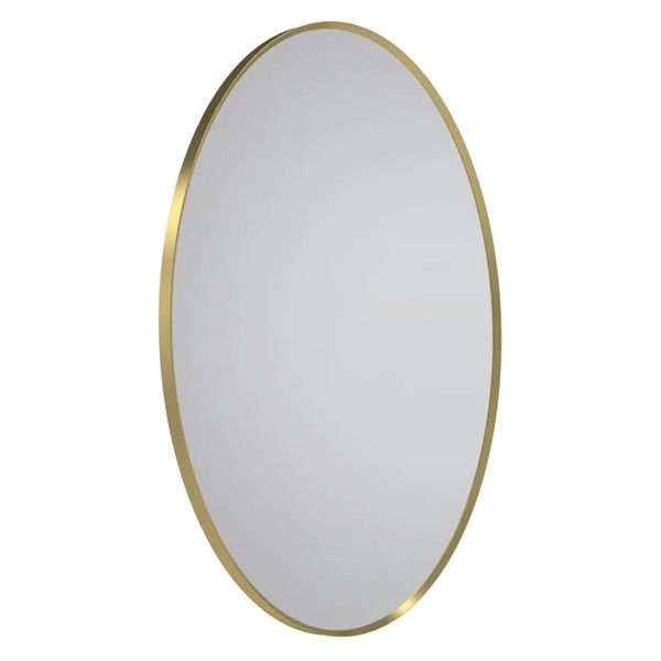 Tavistock Verge Non-Lit Oval Mirror - Aluminium Frame - 500 x 700mm