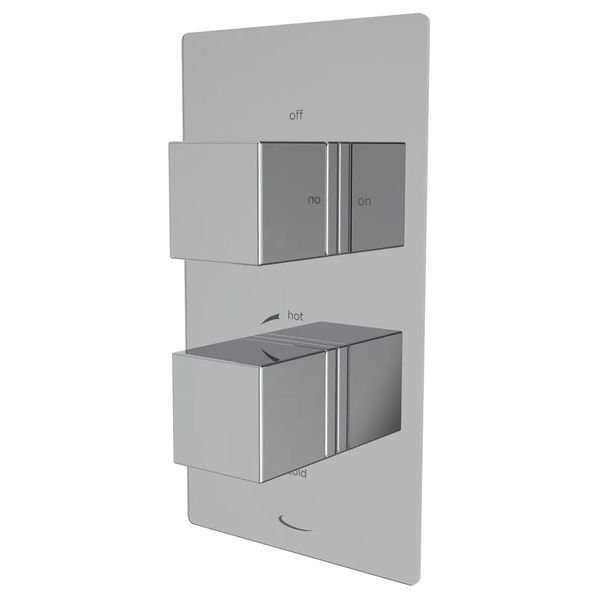 Tavistock Index Concealed Thermostatic Shower Valve - Rectangular Trim - 2 Control