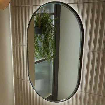 Tavistock Oxygen Oval Backlit Illuminated Mirror with Demister Pad - 500 x 800mm - Tuskan Tiles