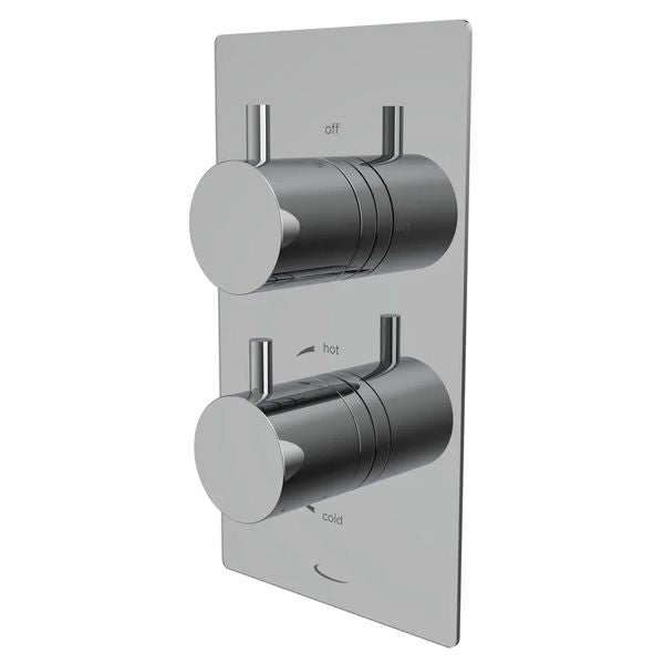 Tavistock Quantum Contemporary Concealed Thermostatic Shower Valve - Rectangular - 2 Control