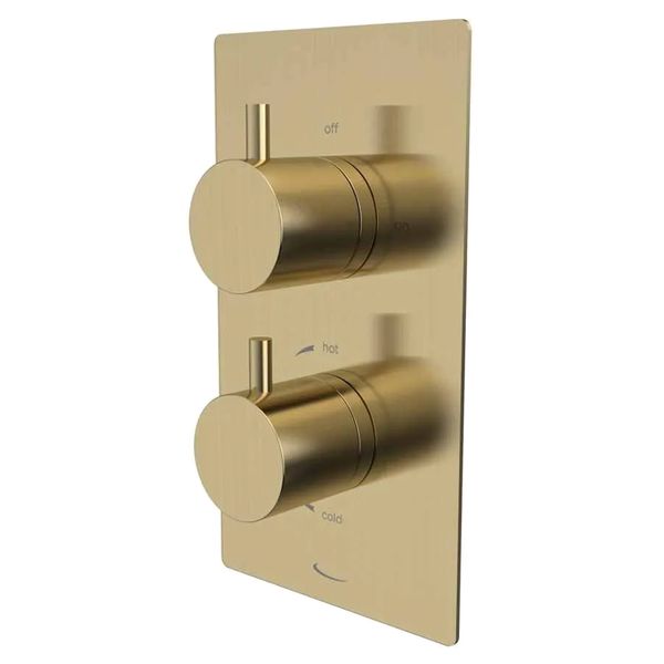 Tavistock Quantum Contemporary Concealed Thermostatic Shower Valve - Rectangular - 2 Control