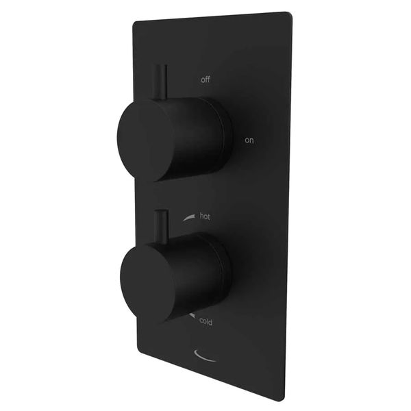 Tavistock Quantum Contemporary Concealed Thermostatic Shower Valve - Rectangular - 2 Control