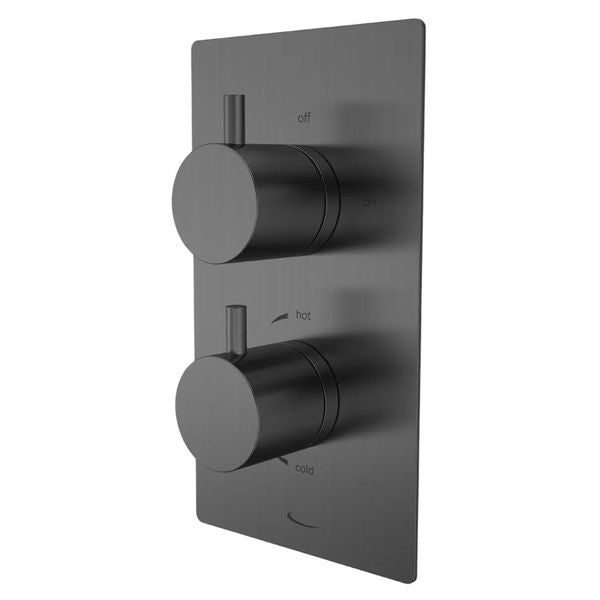 Tavistock Quantum Contemporary Concealed Thermostatic Shower Valve - Rectangular - 2 Control