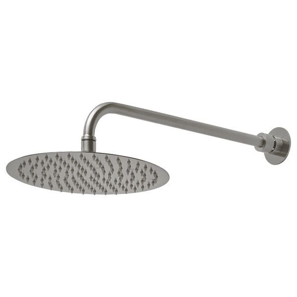 Tavistock Round Fixed Shower Head with Arm - 250 x 250mm - Single Spray - Stainless Steel