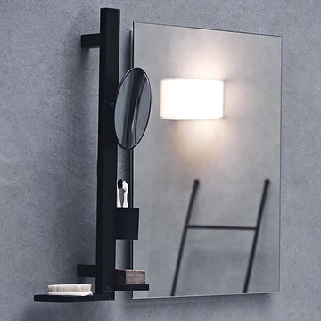 Ideal Standard ALU+ Round Cosmetic Magnifying Mirror with Tumbler - 200 x 200mm