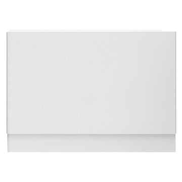 White Kartell K-Vit Atlantis waterproof bath end panel with plinth, designed for modern bathroom installations.