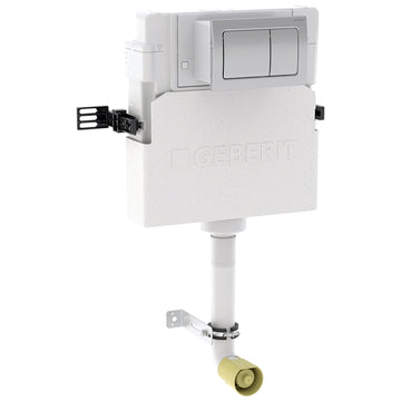 Geberit Alpha Concealed Cistern with Dual Flush Plate - 3 and 5.8 Litres - 440 x 395mm