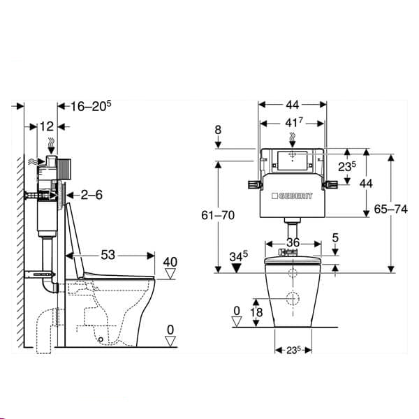 Geberit Alpha Concealed Cistern with Flush Plate and Selnova Back To Wall Rimless Toilet