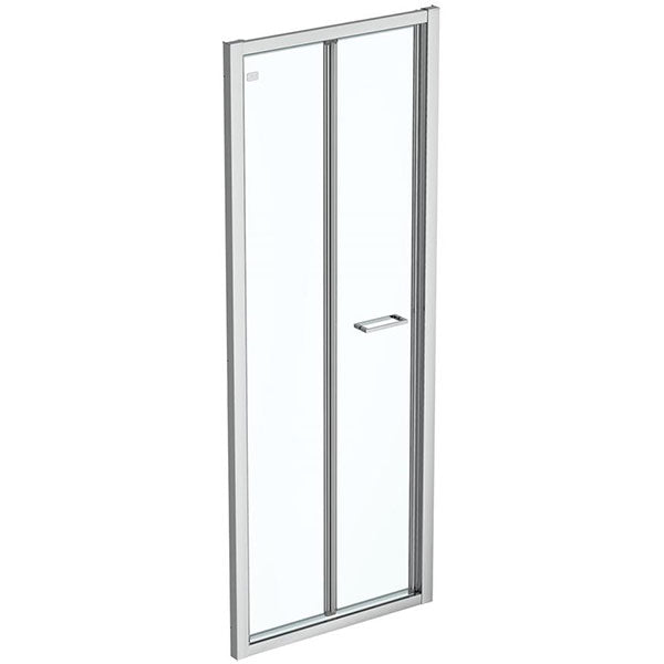 Ideal Standard Connect-2 Bifold Shower Door with Handle - Aluminium Frame