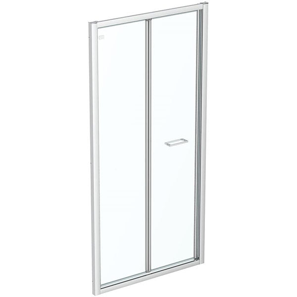 Ideal Standard Connect-2 Bifold Shower Door with Handle - Aluminium Frame