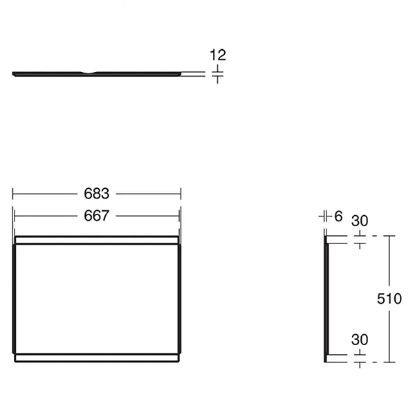 White Armitage Shanks Hercules straight bath end panel, 683 x 510mm, installed on a modern bathroom bathtub.