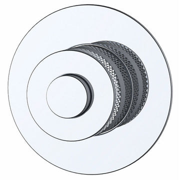 RAK Prima-Tech Concealed Chrome Round Manual Stop Valve with Backplate