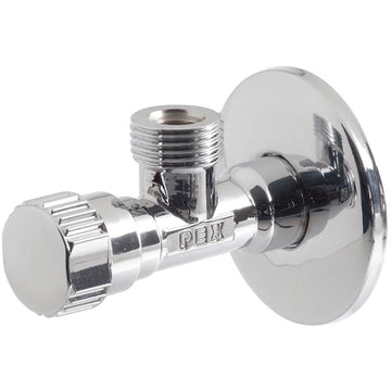 Vado Chrome Wall Mounted Shut Off Angle Valve with Backplate