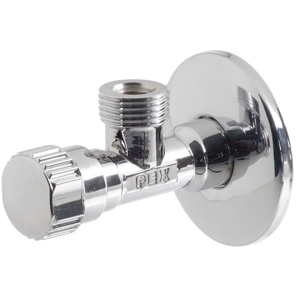 Vado Chrome Wall Mounted Shut Off Angle Valve with Backplate