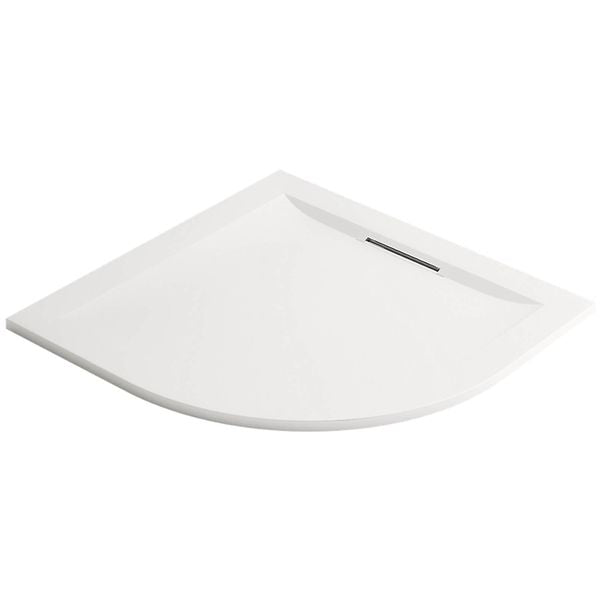 Mira Flight Low Level Quadrant Shower Tray with Waste - ABS Acrylic-Capped Stone Resin - 25mm High