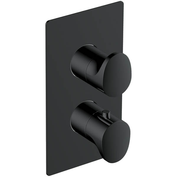 RAK Contemporary Concealed Thermostatic Shower Valve - Rectangular Trim - 2 Control