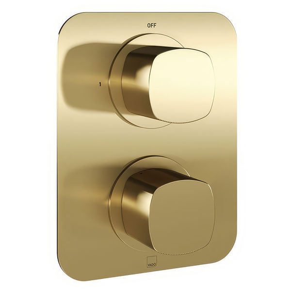 Vado Cameo Contemporary Concealed Thermostatic Shower Valve - Rectangular Trim - 2 Control