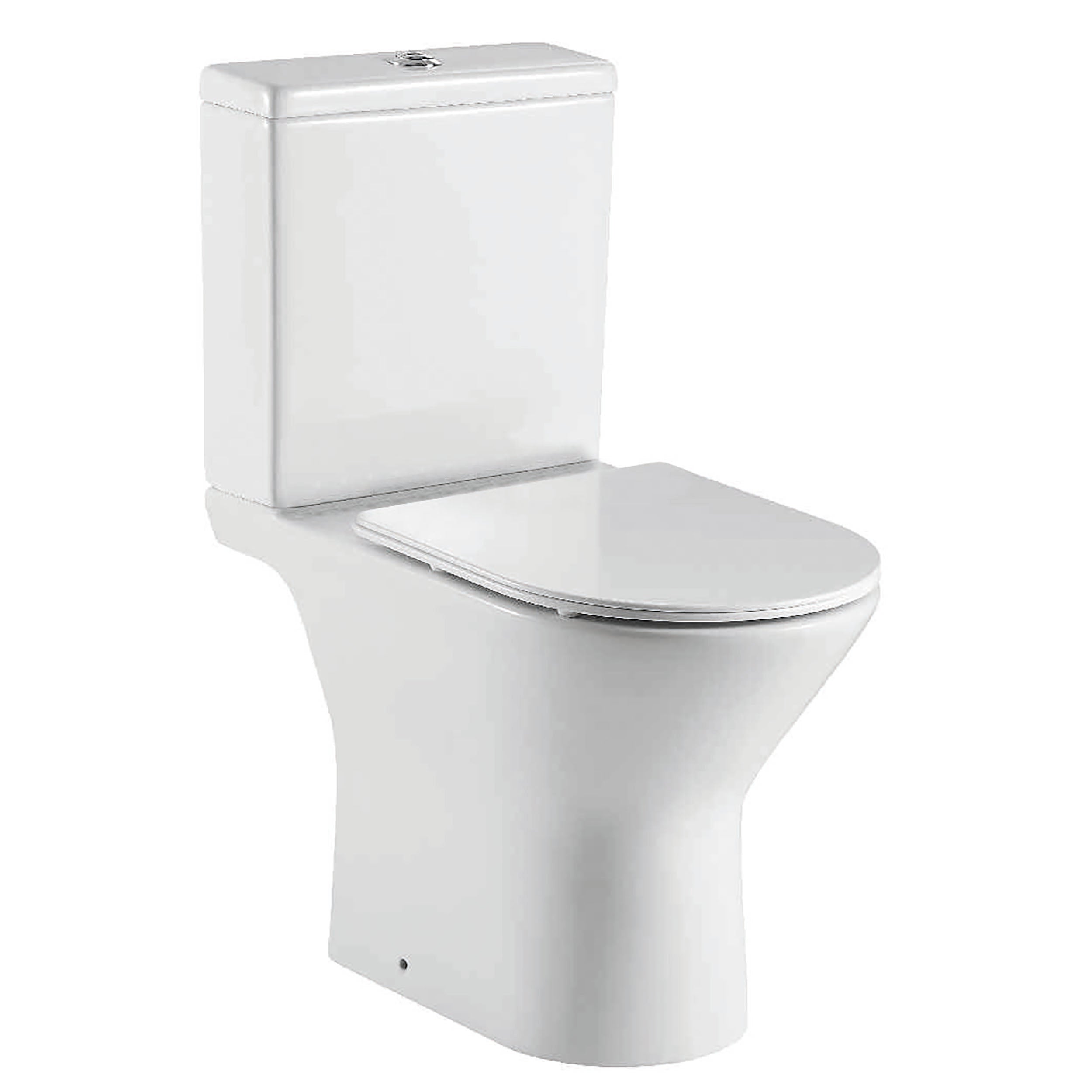Middleton Rimless Open Back Close Coupled Toilet with Cistern & Slim Soft Close Seat