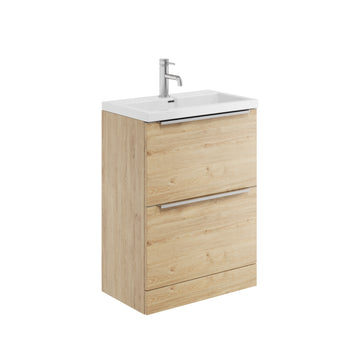 Muro PLUS 600 Floor Standing Basin Unit with 600 Ceramic Basin