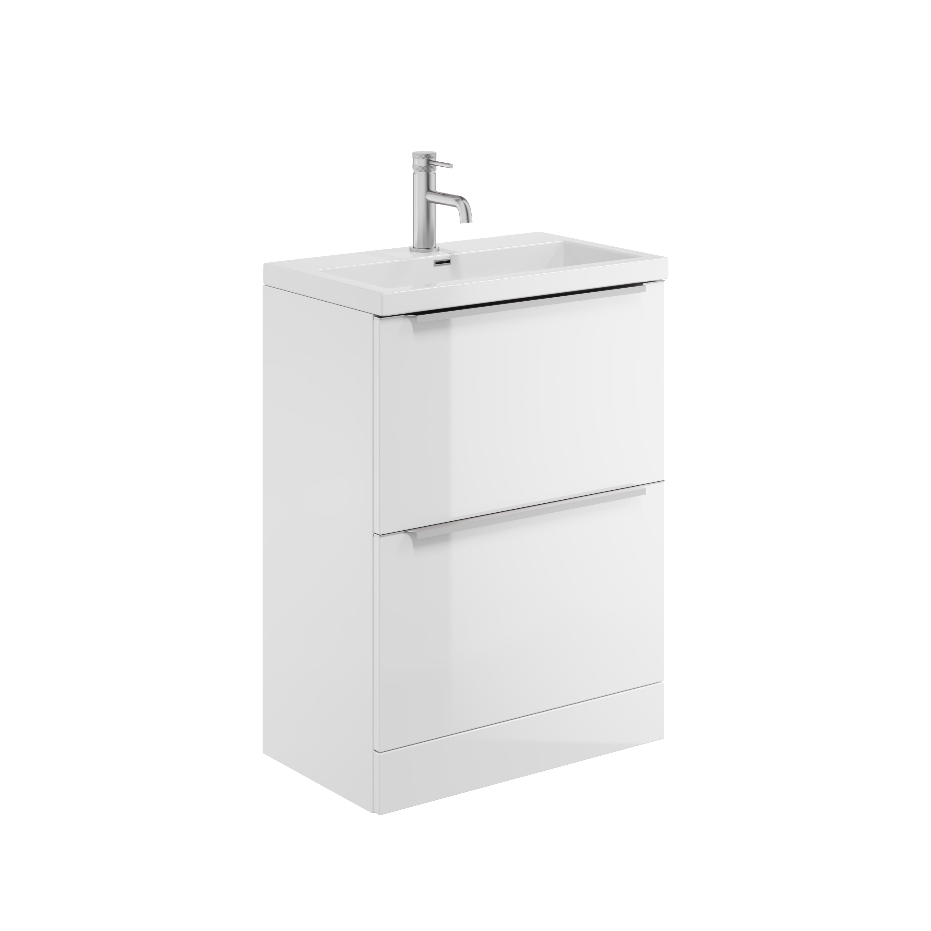 Muro PLUS 600 Floor Standing Basin Unit with 600 Ceramic Basin