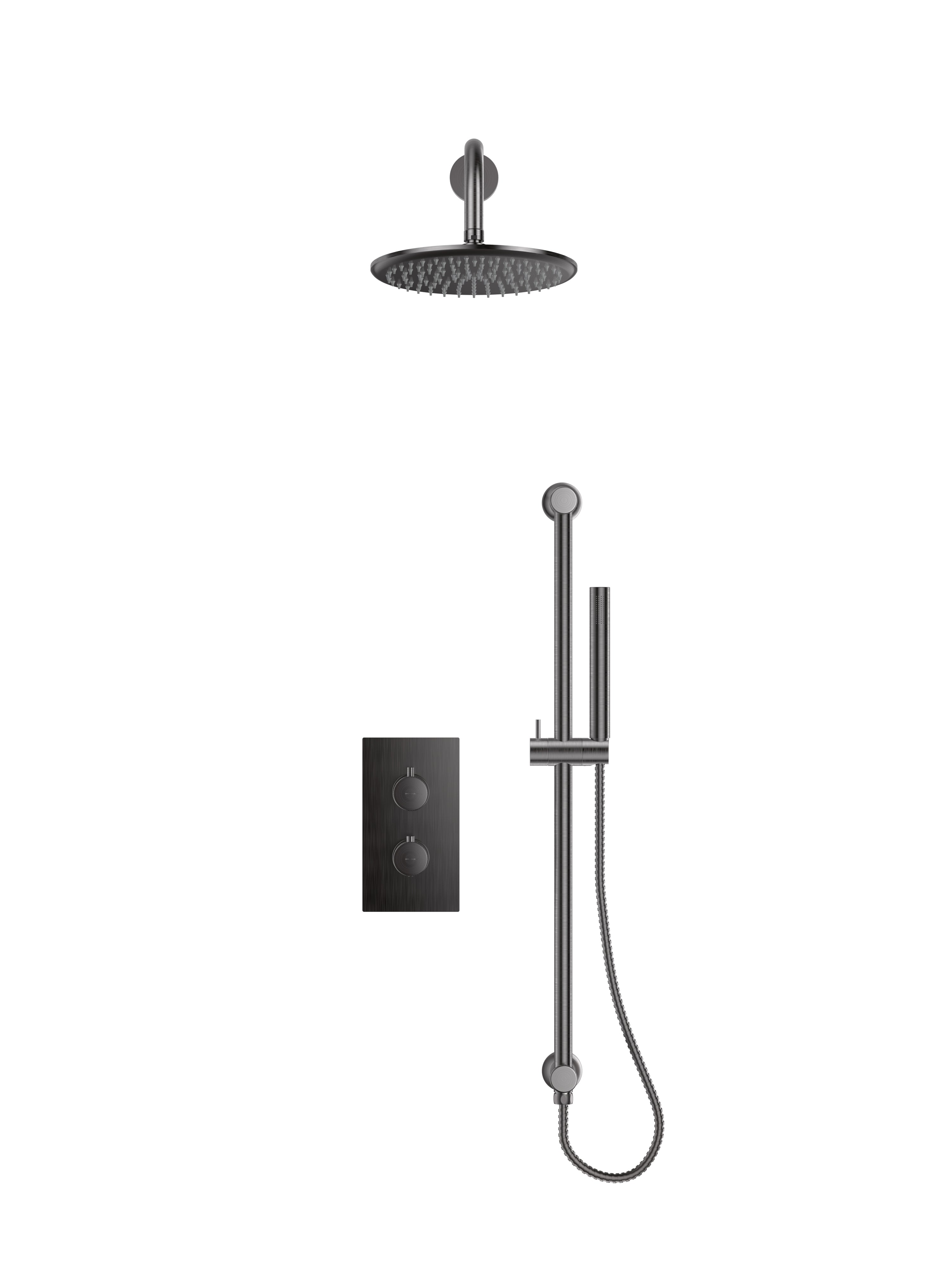 Core Concealed Round Shower Set with Riser Kit