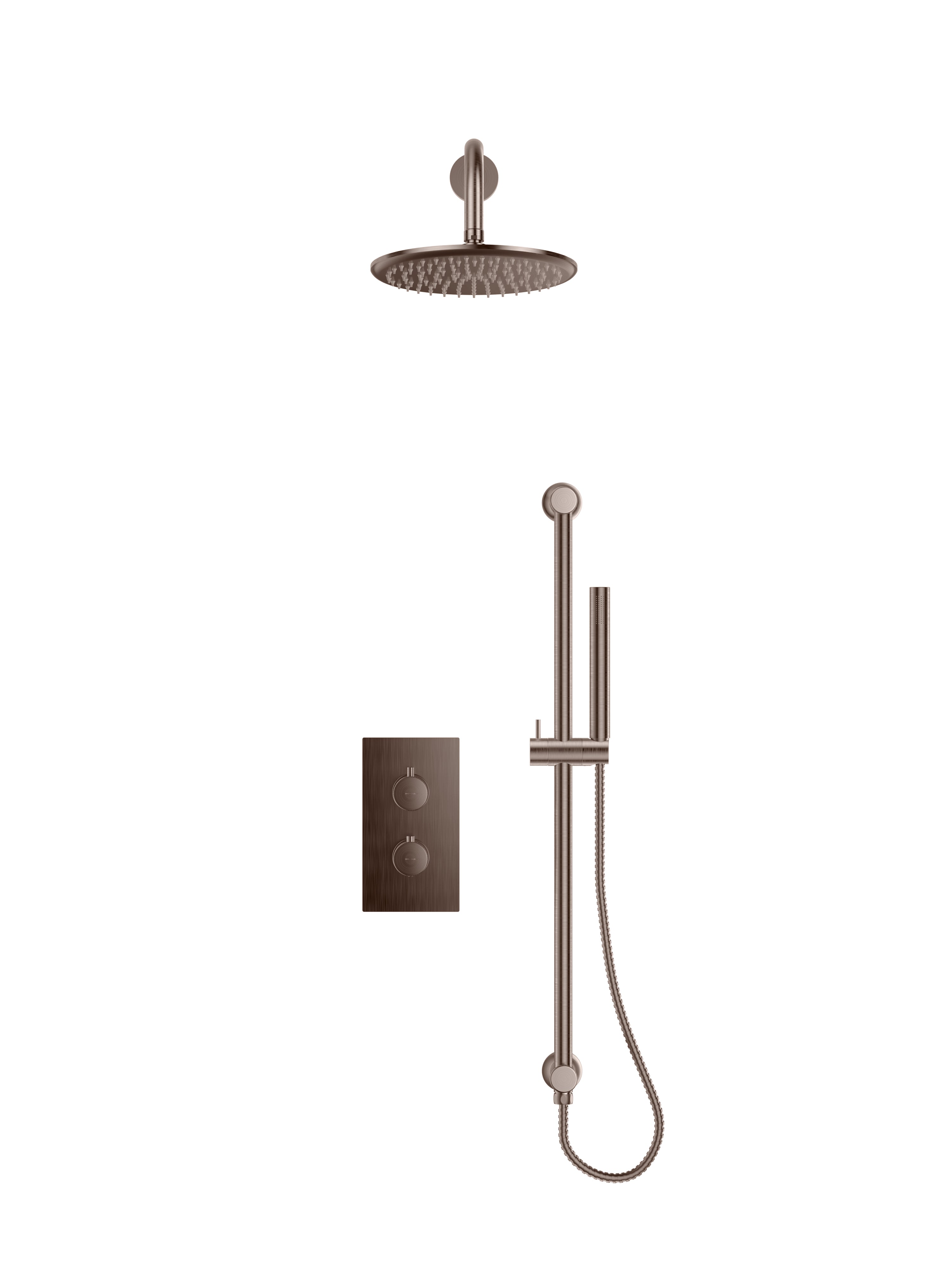 Core Concealed Round Shower Set with Riser Kit
