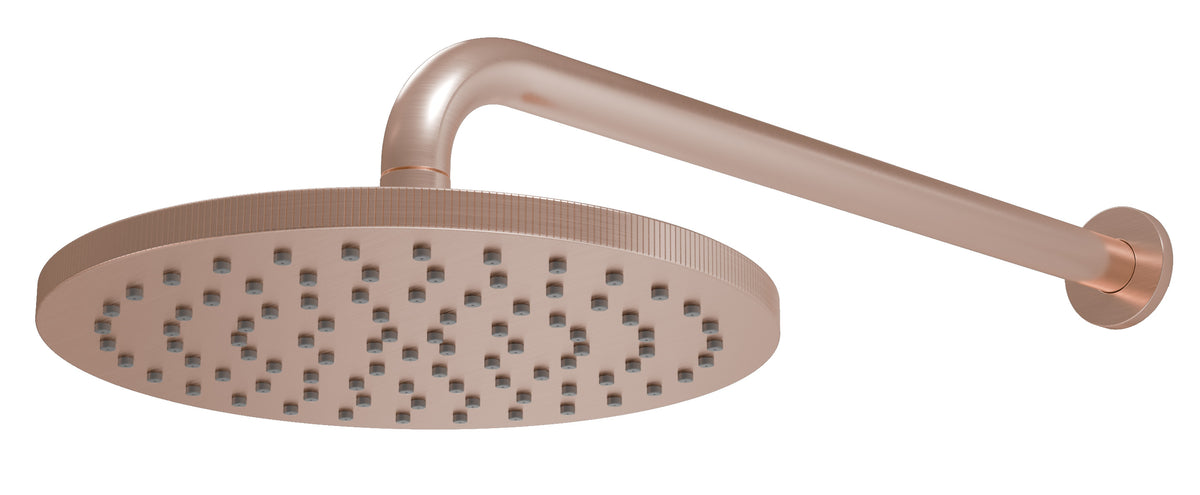 Core Knurled Round Shower Head & Arm