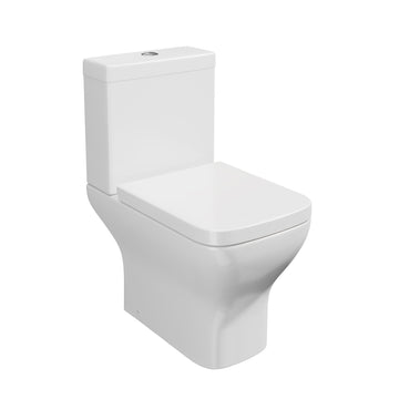 Porto Rimless Close Coupled Toilet with Ceramic Cistern & Soft Close Seat
