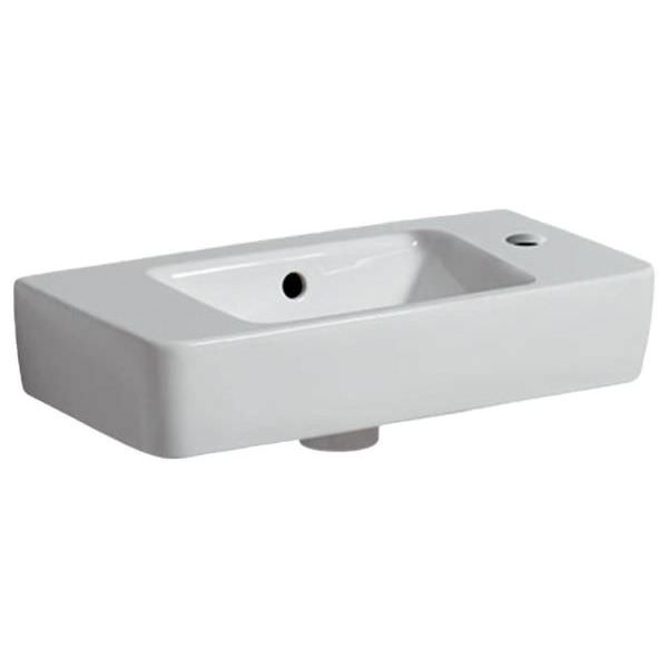 Geberit Selnova 1 Right Hand Tap Hole Handrinse White Basin With Shelf Surface