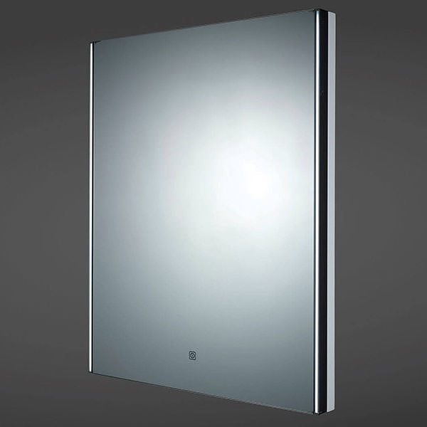 RAK Resort Rectangular Borderlit LED Illuminated Mirror with Demister Pad and Shaver Socket