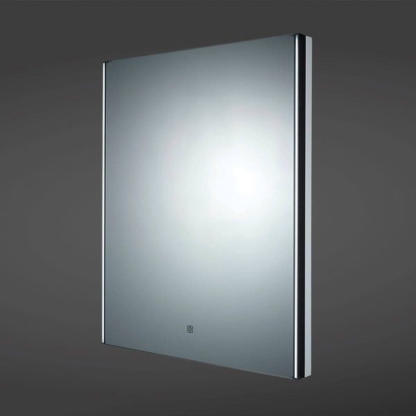 RAK Resort Rectangular Borderlit LED Illuminated Mirror with Demister Pad and Shaver Socket