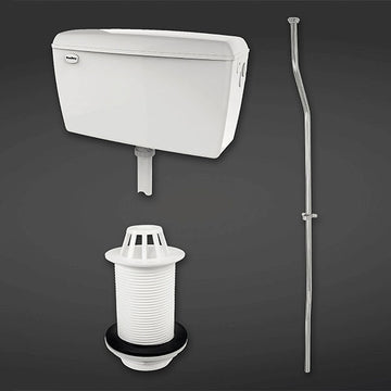 RAK Exposed Auto Cistern Pack for 1 Urinal - 4.5 Litre Capacity - 498 x 295 x 186mm
