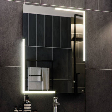 RAK Citrine Borderlit LED Illuminated Mirror with Demister Pad and Shaver Socket - 600 x 800mm