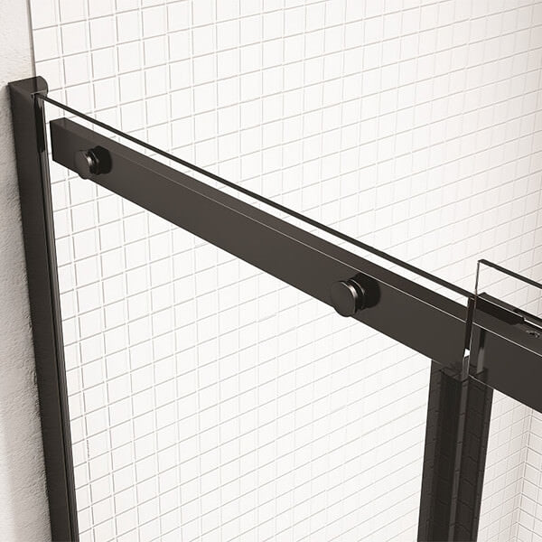 Merlyn Ionic Essence Frameless Sliding Matt Black Shower Door - 2000mm High