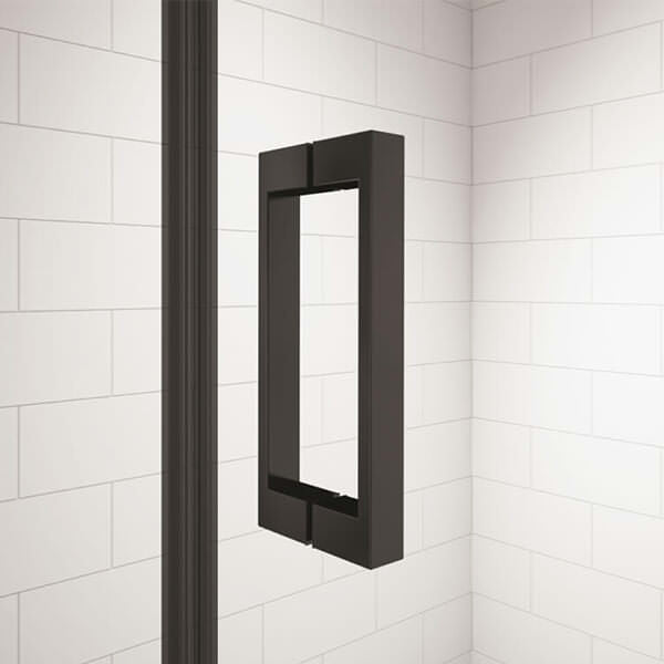 Merlyn Ionic Essence Frameless Sliding Matt Black Shower Door - 2000mm High