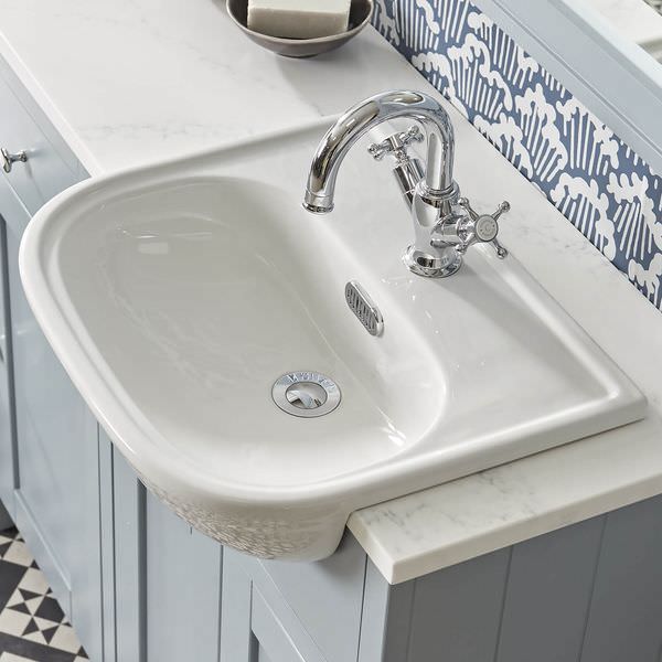 Tavistock Lansdown 490mm Slim Depth Semi Countertop Basin