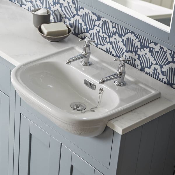 Tavistock Lansdown 490mm Slim Depth Semi Countertop Basin