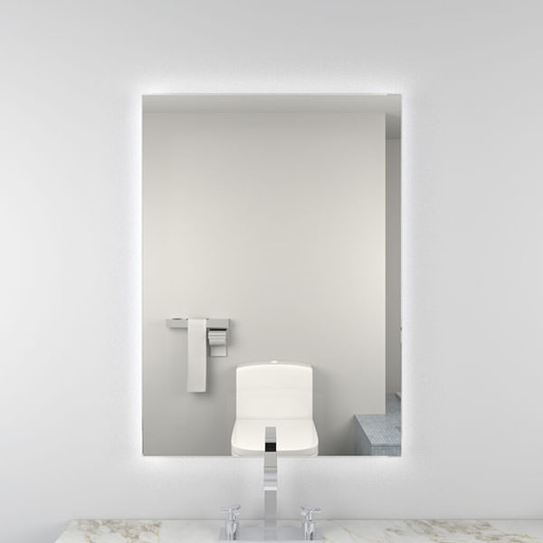 Kartell K-Vit Como Rectangular Backlit LED Mirror with Shaver Socket and Demister - 500 x 700mm