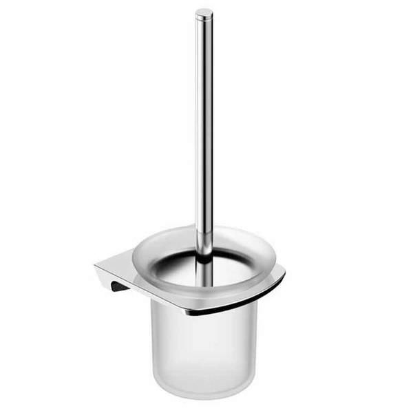 RAK Petit Square toilet brush holder by Tuskan Tiles, modern ceramic bathroom accessory with a square design.