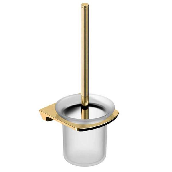 White RAK Petit Square Toilet Brush Holder by Tuskan Tiles, compact bathroom accessory with sleek square design.
