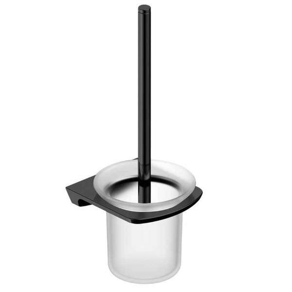 Tuskan Tiles RAK Petit Square Toilet Brush Holder with matching square design, white ceramic finish, and durable construction.