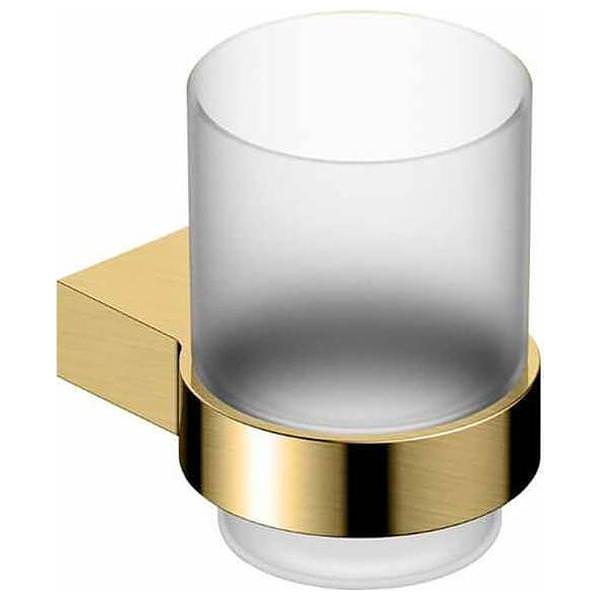 Wall-mounted RAK Petit tumbler holder by Tuskan Tiles, showcasing sleek ceramic design with a metal mounting bracket.
