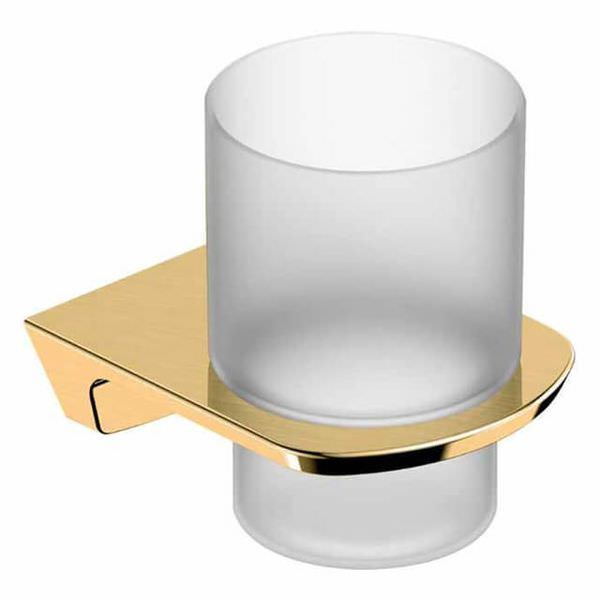 Wall-mounted RAK Petit tumbler holder by Tuskan Tiles, featuring a sleek design for bathroom organization.