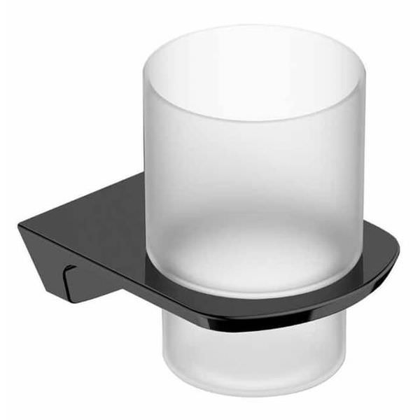 Wall-mounted RAK Petit tumbler holder by Tuskan Tiles, featuring a sleek design for bathroom organization.