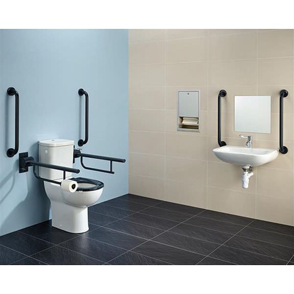 Armitage Shanks Contour-21 Plus DocM Peninsular Care Pack with LABC approval, designed for bathroom installation.