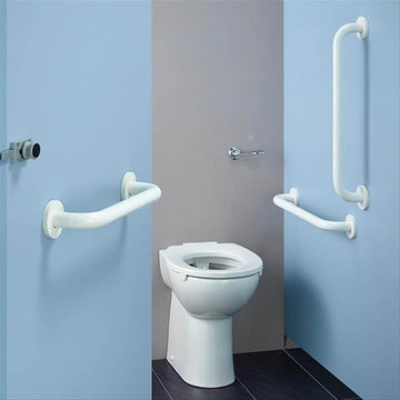Armitage Shanks DocM Contour-21 Plus rimless back-to-wall toilet pack, sleek design with modern white ceramic finish.