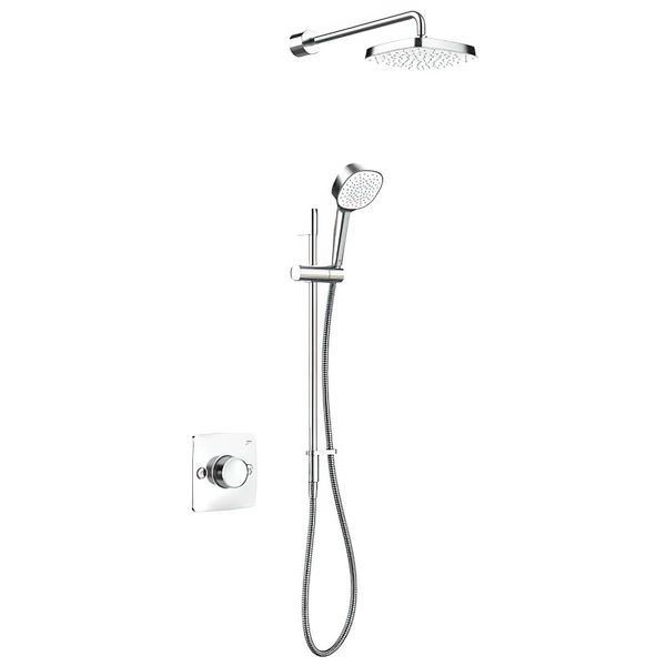 Mira Evoco Chrome Thermostatic Dual Outlet Mixer Shower Set
