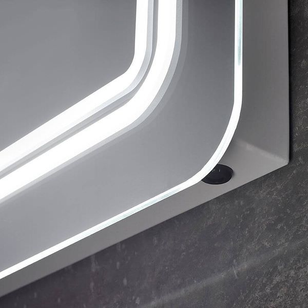 Sensio Shannon Rectangular Frontlit Illuminated Mirror with Concealed Shaver Sockets - 500 x 700mm